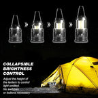 MalloMe LED Camping Lantern Flashlights 2 Pack & 4 Pack - Super Bright - 350 Lumen Portable Outdoor Lights (Black, Collapsible)