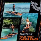 FunWater Stand Up Paddle Board Ultra-Light Inflatable Paddleboard with SUP Accessories for Adults & Youth of All Skill Levels