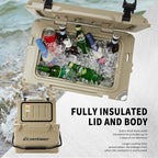 EchoSmile 25/30/35/40/60/75 Quart Rotomolded Cooler, Built to Stand up to The Rigors of The Journey