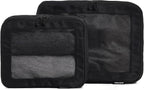 Compression Packing Cubes for Travel - Luggage Organizer Bags - Double Zipper Packing Cubes for Suitcases (2-Pack, Black)