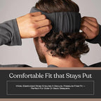 Lunya Sleep Mask with Box - Washable Silk Sleeping Mask and Headband for Beauty Routines - Thermoregulating Comfort for Restful Nights - Silk Eye Mask for Women - Large - Meditative Grey