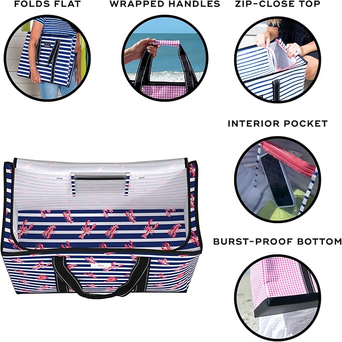 SCOUT 4 Boys Zip Tote XX-Large - Durable Lightweight Bag for Beach, Pool, Family Travel, Storage - Water-Resistant, Zips Shut