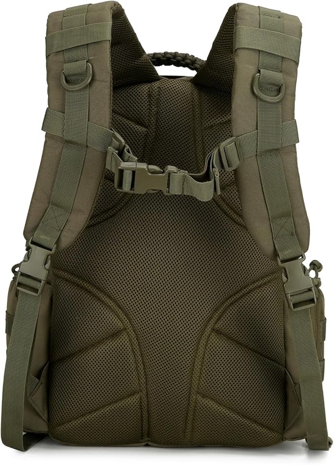 30L Military Tactical Backpack for Men 3 day Assault Pack Molle Daypack Army Hiking Rucksack (Army Green)