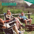 SUNNYFEEL Oversized Heated Camping Chair 2 Pack, Folding Rocking Camping Chairs with Luxury Padded Recliner,Carry Bag, 300 LBS Heavy Duty for Lawn/Outdoor/Picnic/Patio, Portable Rocker Camp Chair