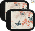 Chinese Style Butterfly Luggage Handle Wrap for Suitcase Luggage Tags Handle Covers Identifiers Soft Decorations Travel Accessories 2 Pack