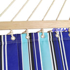 Double Hammock with Quilted Fabric and Spreader Bars,Longer and Sturdier,Quality Hammocks for Outdoor Indoor Patio Yard