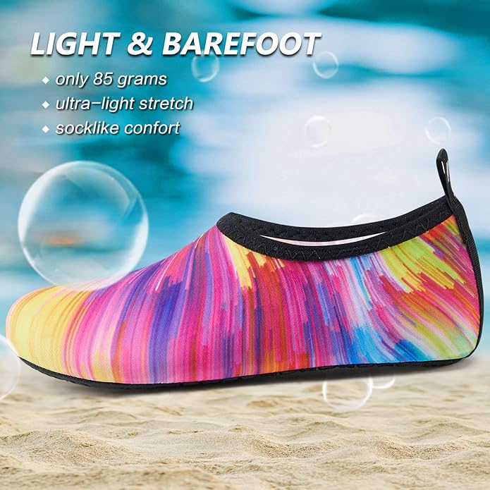 Deevike Water Shoes for Women Men Barefoot Quick-Dry Aqua Socks Slip-on for Beach Swim Surf Yoga Exercise