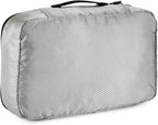 Amazon Essentials 4-Piece Packing Cubes Travel Accessories Set, Luggage Organizer with Double Zipper, Mesh Top, 100% Polyester, Small, Gray (Previously Amazon Basics)