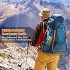 Emergency Radio Hand Crank Solar, 10000mAh/37000mWh Emergency Weather Radio, Hand Crank Solar Radios with NOAA/AM/FM, Cell Phone Charger, Headphone Jack, Flashlight for Indoor Outdoor