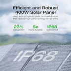 EF ECOFLOW Solar Generator DELTA 2 Max 2048Wh With 400W Solar Panel, LFP Battery Portable Power Station Up to 3400W AC Output Fast Charging 0-80% in 43 Min solar powered generator For Camping, RV