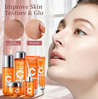 6-Piece Hydrating Skincare Set with Vitamin C & Niacinamide, Face Care Kit Includes Toner, Serum, Cleanser, Moisturizer, Eye Cream & Body Lotion for Daily Skin Care & Self Care