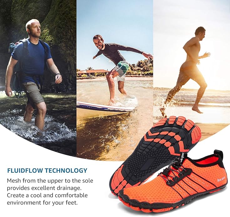 Racqua Water Shoes Quick Dry Barefoot Beach Aqua Sport Swim Surf Pool Hiking Diving Walking for Men Women