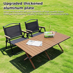 Camping Table High Load Bearing Metal Folding Portable Picnic Table for Outdoor BBQ Beach