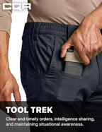 CQR Men's Flex Ripstop Tactical Pants, Water Resistant Stretch Cargo Pants, Lightweight EDC Hiking Work Pants