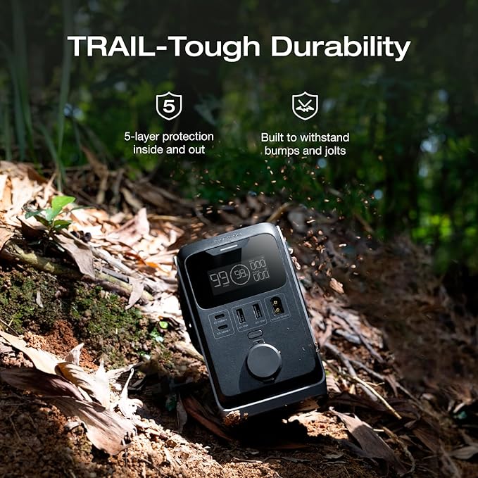 EF ECOFLOW TRAIL 300 DC Portable Power Station, 288Wh LiFePO4 Power Bank, 300W DC Output, Compact Solar Generator for Camping, Travel, and Emergency Power