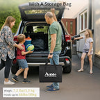 Folding Camping Table with Storage Net, 3ft Camping Table Aluminum Folding Table with 3 Adjustable Height Max 27.1 Inch, Portable, for Outdoor Backyard BBQ, Silver