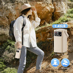 Portable Power Station 99Wh 27000mAh Portable Charger Power Bank with Camping Light 22.5W Fast Charging QC 3.0 PD Built in Cables Outdoor Generator for Hiking Fishing Travel