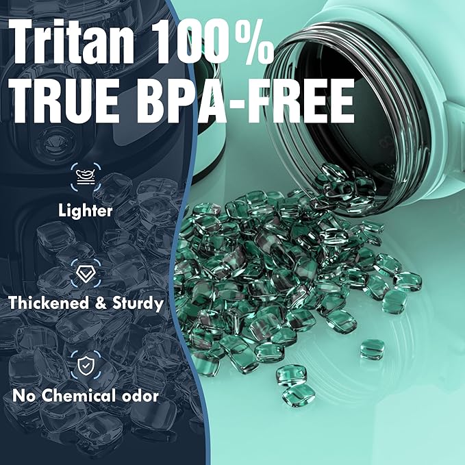 OLDLEY Water Bottle, 32oz Motivational Sports Water Bottle with Time Marker - Times to Drink - Tritan, BPA Free, Wide Mouth Leakproof, Bubble Gum (1 Bottle)