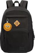 KEOFID Travel backpack for Men and Women, Anti Theft Laptop Backpack with USB Charging Port for Work, Large Bag for College, Water Resistent(Black with Yellow)