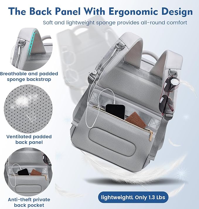 Backpack Cooler Lunch Backpack Double Decker Lunch Box,Insulated Backpack Lunch Cooler Bag, Lightweight Leakproof Lunchbox Backpack for Women Men to Travel,Picnic,Hiking,Beach,Camping