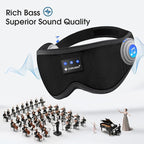 ZUMUSEN Bluetooth Sleep Headphones, 3D Wireless Music Eye Mask with Ultra-Thin Stereo Speakers, Adjustable Sleep Mask for Side Sleepers, Perfect for Travel, Meditation, Relaxation