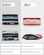 Large Compression Packing Cubes for Travel-Packing Cube Luggage Organizers 7 Piece Set for Checked Luggage-Ultralight, Expandable/Compression Bags by TRIPPED Travel Gear (Landscape)