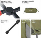 Naturehike YL01 Snap Camping Chair, 1 Second Setup Frame, 441lb Capacity, Portable Backpacking Chair with Storage Bag, Lightweight & Compact Folding Camp Chair for Backpacking Camping Fishing