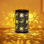 Solar Lanterns Outdoor Hanging Waterproof Metal Sun Moon Star Pattern Lanterns for Garden Patio Yard Lawn Front Porch Decor as Birthday Gifts for Mom Grandma Women