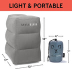 Travel Foot Rest - 2-Pack | Inflatable Foot Rest Pillow, Airplane Footrest for Flights, Car Seat Foot Rest, Airplane Bed for Toddler Airplane Travel Essentials Kids Travel Accessories