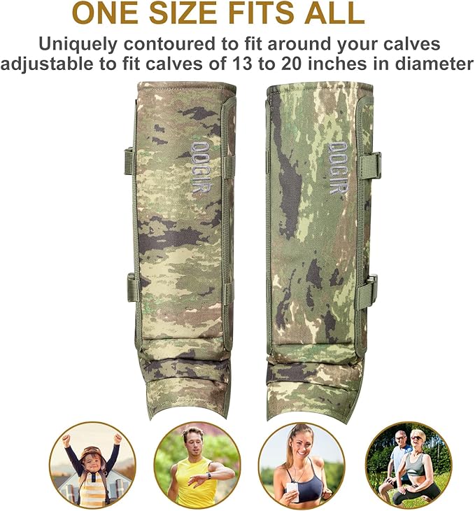 QOGIR Snake Gaiters for Hunting: Durable Snake Guards, Snake Gaiter Leggings for Men & Women, Snake Bite Protection for Lower Legs, Snake Proof Gaiters with Adjustable Size