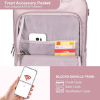 PIJUSHI Laptop Backpack for Women Men Personal Item Travel Backpack Convertible Carry on Bag Flight Approved(PE042 Ashen Purple)