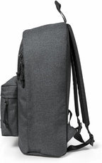 EASTPAK Out Of Office – 31L Backpack with Dual Compartments, 16” Laptop Sleeve, Security Pocket, Bottle Holder & Air Mesh Straps, Black Denim