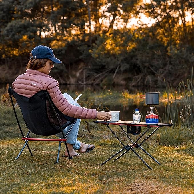 Naturehike Ultralight Folding Table Outdoor Camping Portable Outdoor Tea Aluminum Alloy Table for Picnic, Camp, Beach (Dark)