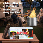 Fire Logs Fireplace Logs - Compressed Natural Bamboo Logs Fires tarter Bamboo Fire Log for Campfire, Fireplace, Wood Stove, Fire Pit, Indoor & Outdoor Pack of 4/2-Hour Burn