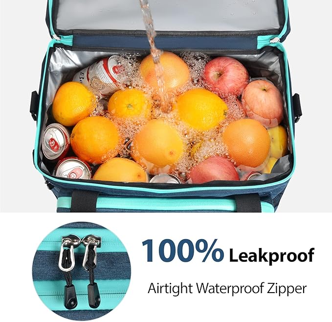 Maelstrom Collapsible Soft Cooler Bag, 24/30/60/75 Cans Beach Cooler, Ice Chest, Leakproof & Portable for Beach, Camping, Road Trips & Grocery Shopping