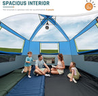 Tents for Camping 6/8/10 Person Camping Tent with Screen Porch, Weatherproof Large Cabin Tent with Rainfly and Carry Bag, Family Tent for Outdoor Camping and Backyard