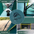 Happy Travel 1/2/3/4 Person Camping Tent, Instant Easy Pop Up Tents for Camping,Automatic Waterproof Family Camping Tent, Easy Set Up Tent,Portable Windproof Dome Tent for Camping Hiking & Traveling