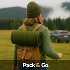 Wool Camping Blanket – 70% Wool Heavy-Duty Military Style Throw, Warm & Washable, Fire Retardant Cover for Emergency, Survival & Outdoor Use – Perfect for Camping, Car, Home & Hiking, Olive 66x90