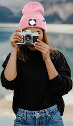 ATNKE LED Lighted Beanie Hat,USB Rechargeable 4 LED Running Headlamp Bright Cap with The Light Gifts for Men and Women