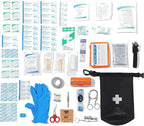 Breakwater Supply™ Waterproof First Aid Kit Dry Bag Bug Out Bag Preloaded with Emergency Survival Prepper Supplies for Boating, Camping, Fishing + Carabiner, Floating, Reflective, AFAK/IFAK Trauma Kit