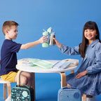 b.box Kids Water Bottle – Tritan Toddler Drink Bottle with Straw for School, Daycare, Travel w/Easy-Grip Triangular Design, Leak Proof Lid & Handle, BPA Free, Dishwasher Safe (Spearmint)