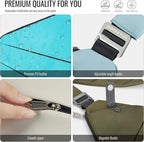 WANDER PLUS® Left Shoulder Anti Theft Crossbody Travel Bag for Women Men, Slim Sling Bag with Adjustable Strap