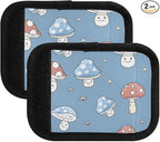 Mushrooms Cartoon Blue Luggage Handle Wrap for Suitcase Luggage Tags Handle Covers Identifiers Soft Decorations Travel Accessories 2 Pack