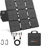 120W Foldable Solar Panel with MC-4 Connector Portable Solar Panel for Camping Folding Solar Panel Charger for Portable Power Station Laptops RV