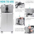 Travelkin Luggage Straps - Bungees for Suitcases, Add a Bag, Travel Bag Bungee Belt for Luggage Carry On (Black 2 Pack)