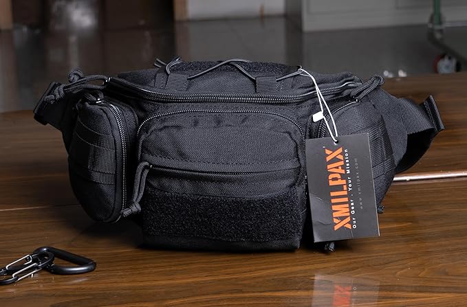 Tactical Waist Bag Utility Fanny Pack Small Hip Belt Bag Crossbody Sling Pack for Outdoor Every Day Carry, Hiking, Camping, Travel