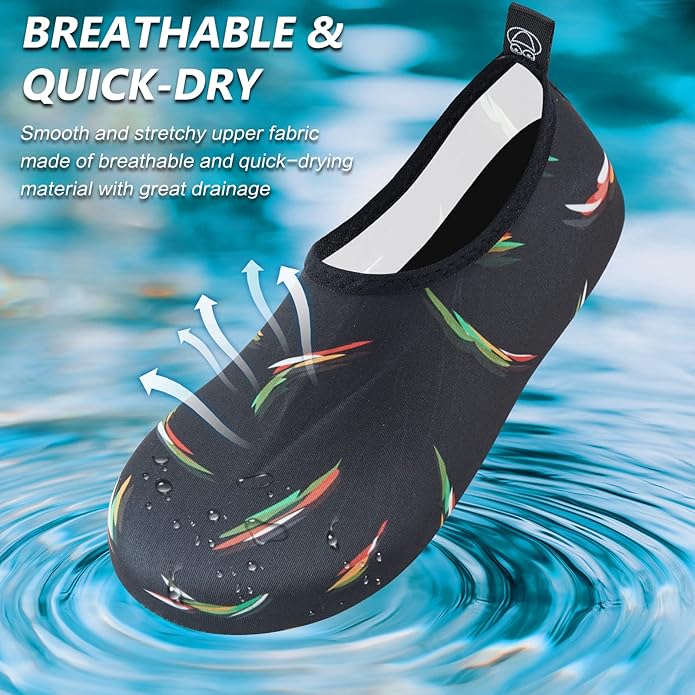 Deevike Water Shoes for Women Men Barefoot Quick-Dry Aqua Socks Slip-on for Beach Swim Surf Yoga Exercise