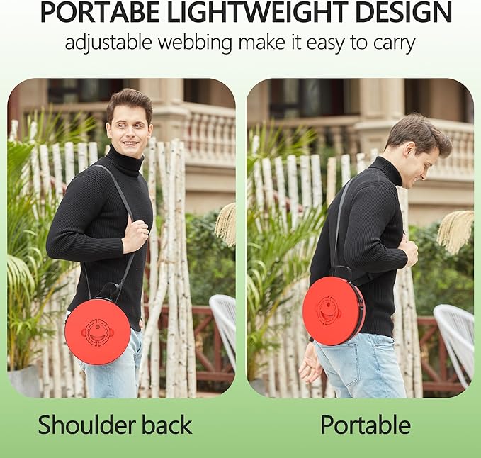 ALEVMOOM 2025 Upgraded XXL Collapsible Stool with Cushion 19.7",1000lbs Max Weight,Wider & Taller Pop Up Seat, Heavy Duty Portable Retractable Folding Stool for Camping & Outdoors (Red)