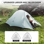 Naturehike Cloud-Up Tent Lightweight Backpacking Tent with Footprint - Free Standing Ultralight Camping Hiking Backpack Tents