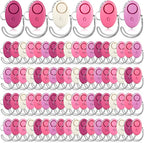 Kanayu 76 Pcs Personal Alarm Bulk 130DB Safe Sound Emergency Safety Self Defense Security Alert Keychain with Led Light Personal Protection Alarm for Women Girls Kids Elderly (Pink Color)
